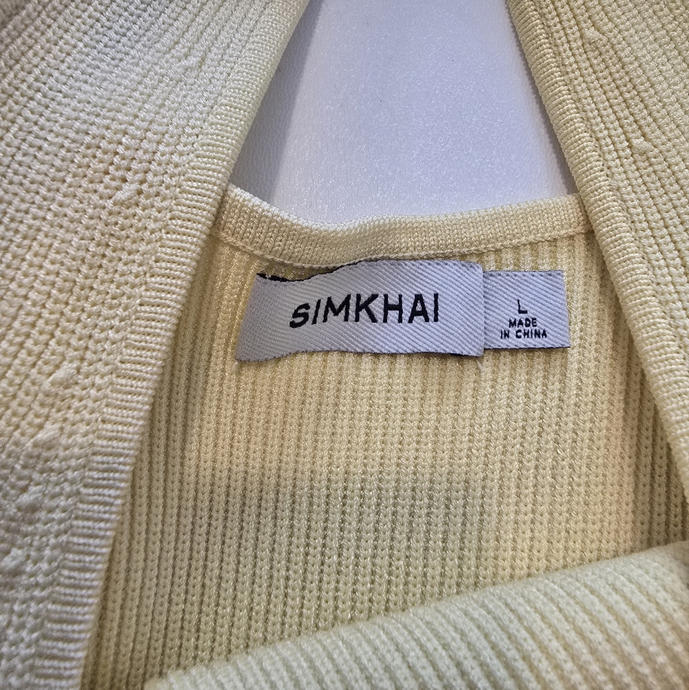 SIMKHAI Silas Knit Midi Casual Dress Scoop neck Sleeveless Pull on Size L - Picture 7 of 14